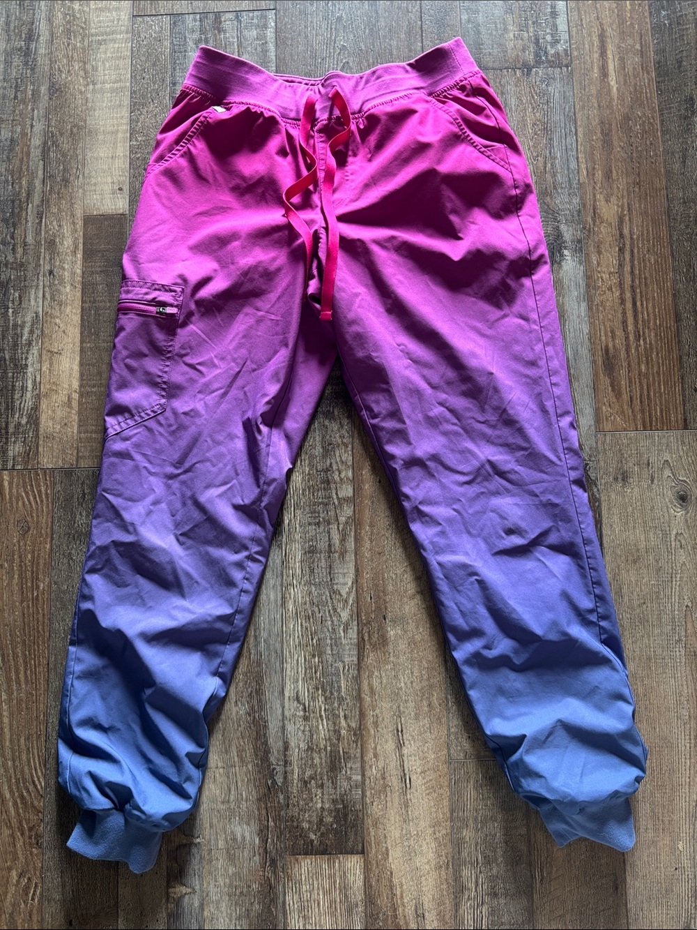 Figs Pink to Purple Ombre Jogger Scrub Pants